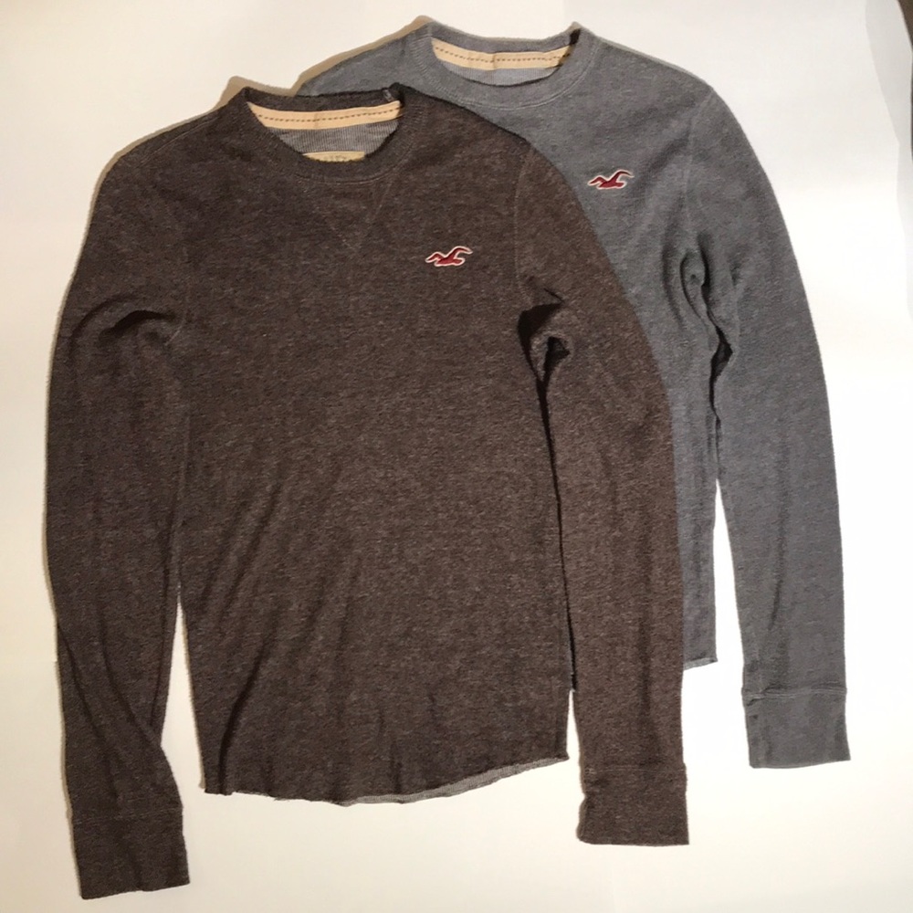 Lot of 2 Hollister long sleeve slim fit shirts